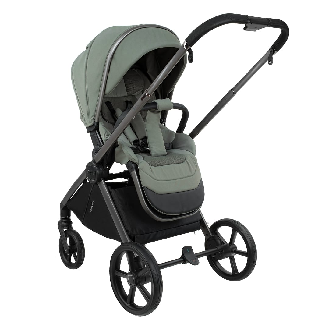 Коляска 2 в1 Teffy короб+прогулка Sage Green/Graphite