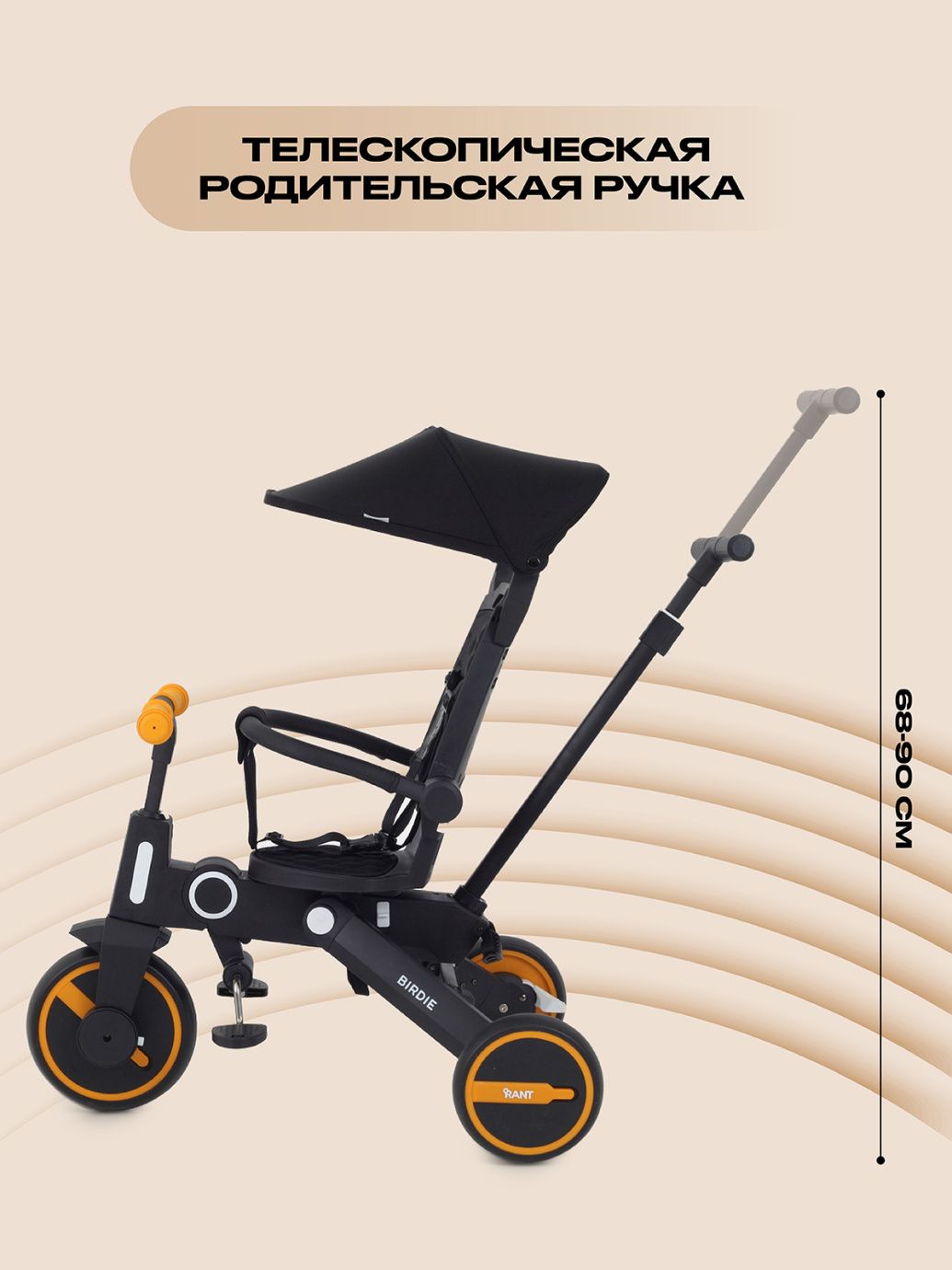 Велосипед трехколесный Rant Birdie GRAPHITE