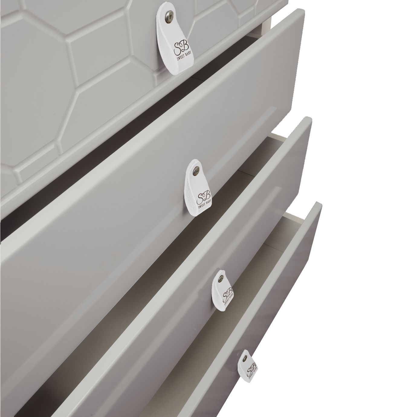 Пеленальный комод Nuovo Серый/белый