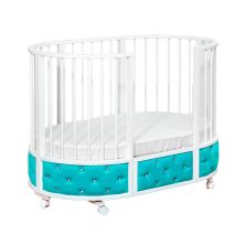 Круглая кроватка EVA «VIP», декор бархат