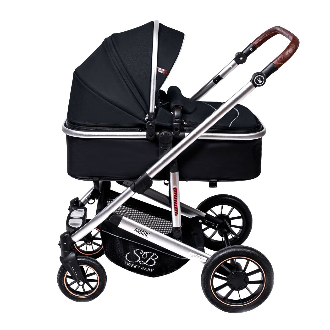 Коляска-трансформер Amare Black