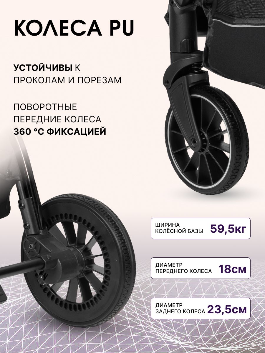 Коляска 2 в 1 Farfello Camille Comfort черный