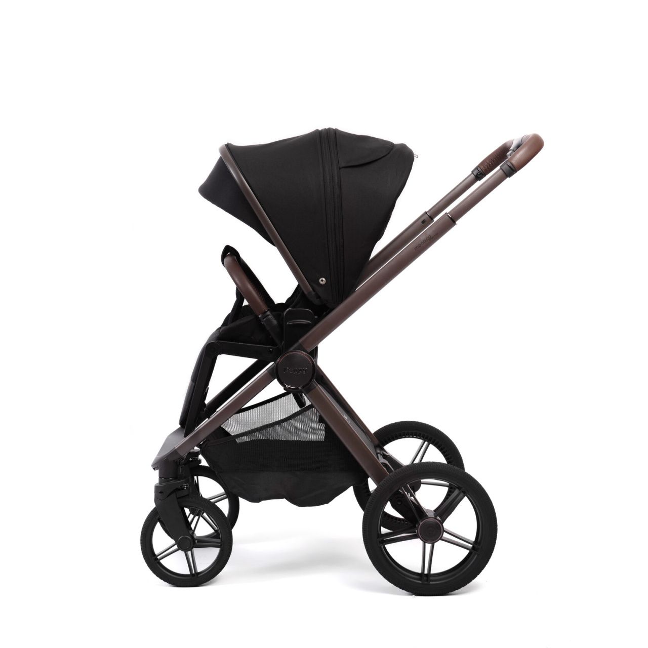 Коляска 2в1 Peppy Monaco Thermo Black (рама серо-коричневая)