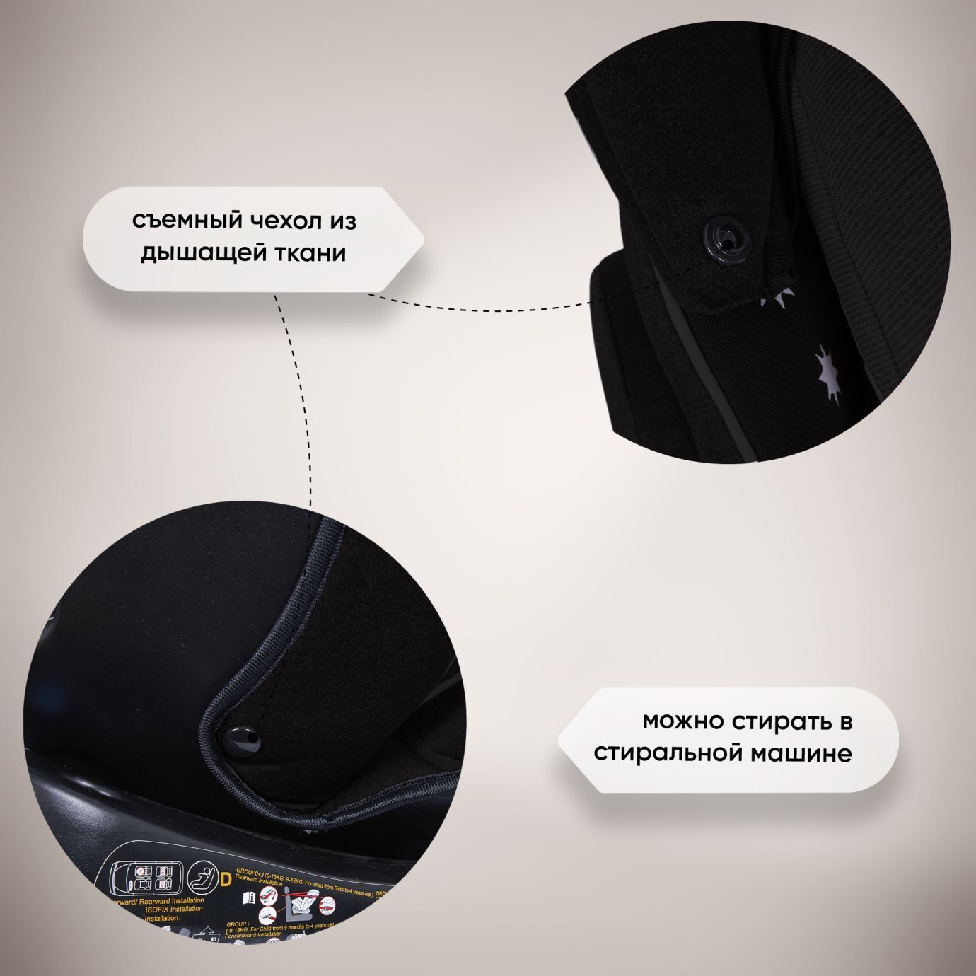 Автокресло группа 0123 (0-36) Fortuna 360 SPS Isofix Black