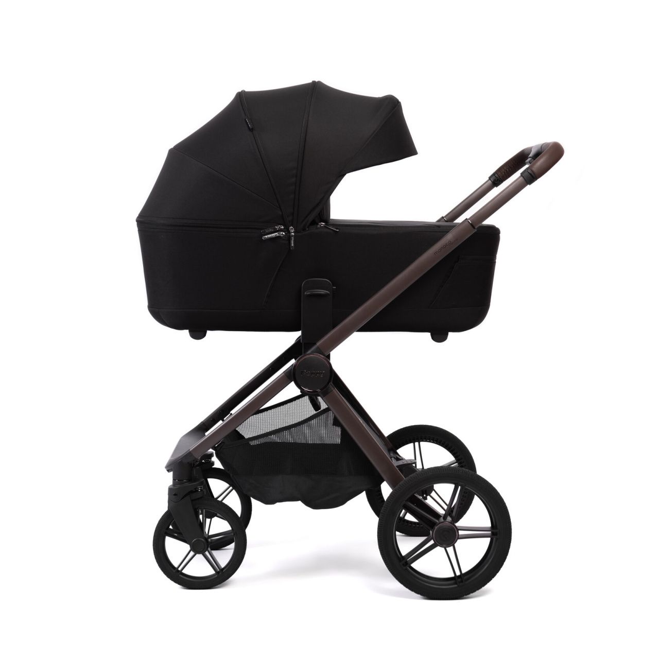 Коляска 2в1 Peppy Monaco Thermo Black (рама серо-коричневая)