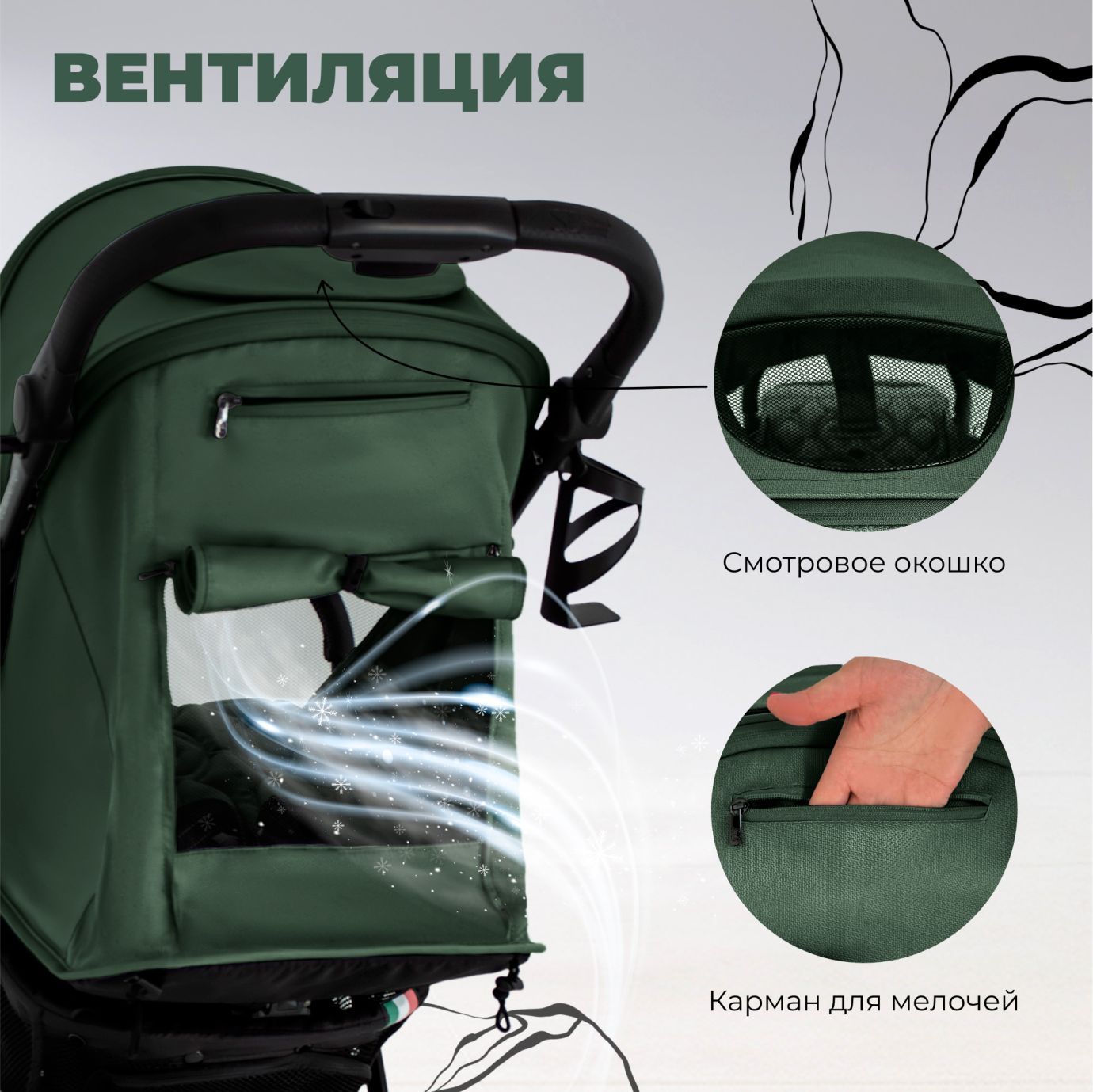 Прогулочная коляска Sweet Baby Compatto Green