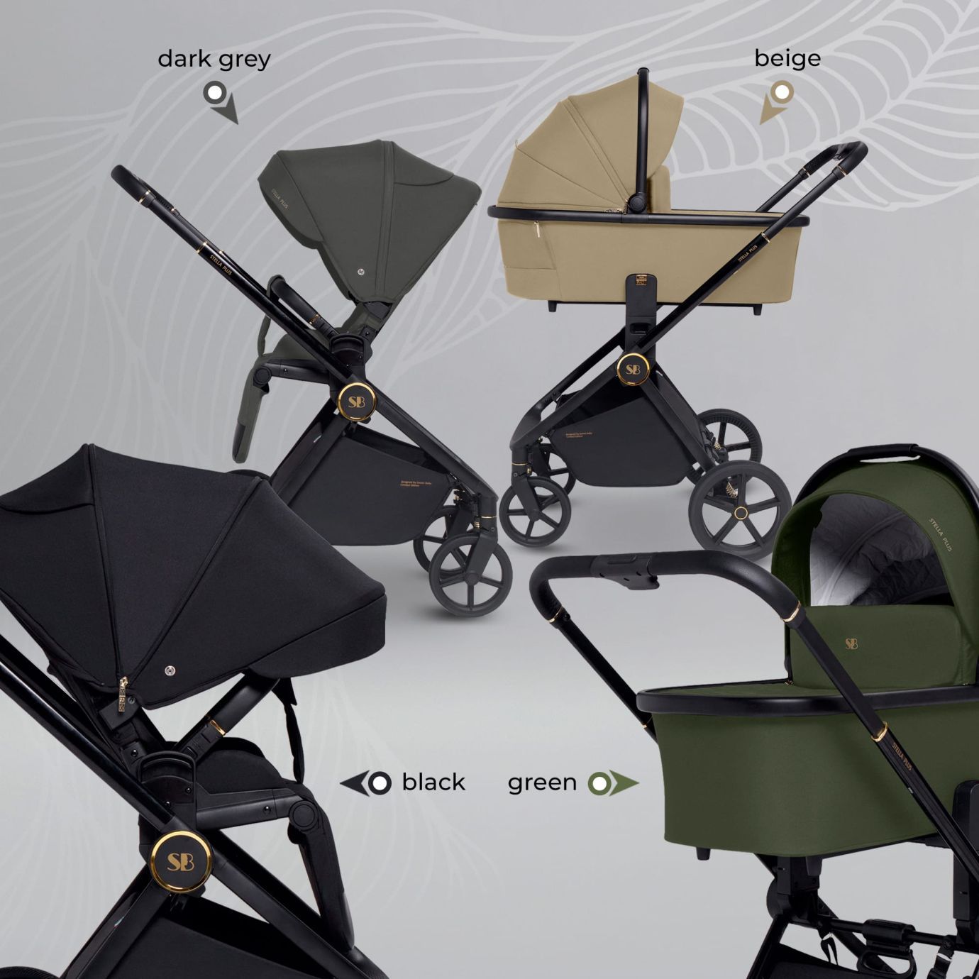 Коляска Sweet Baby Stella Plus Black