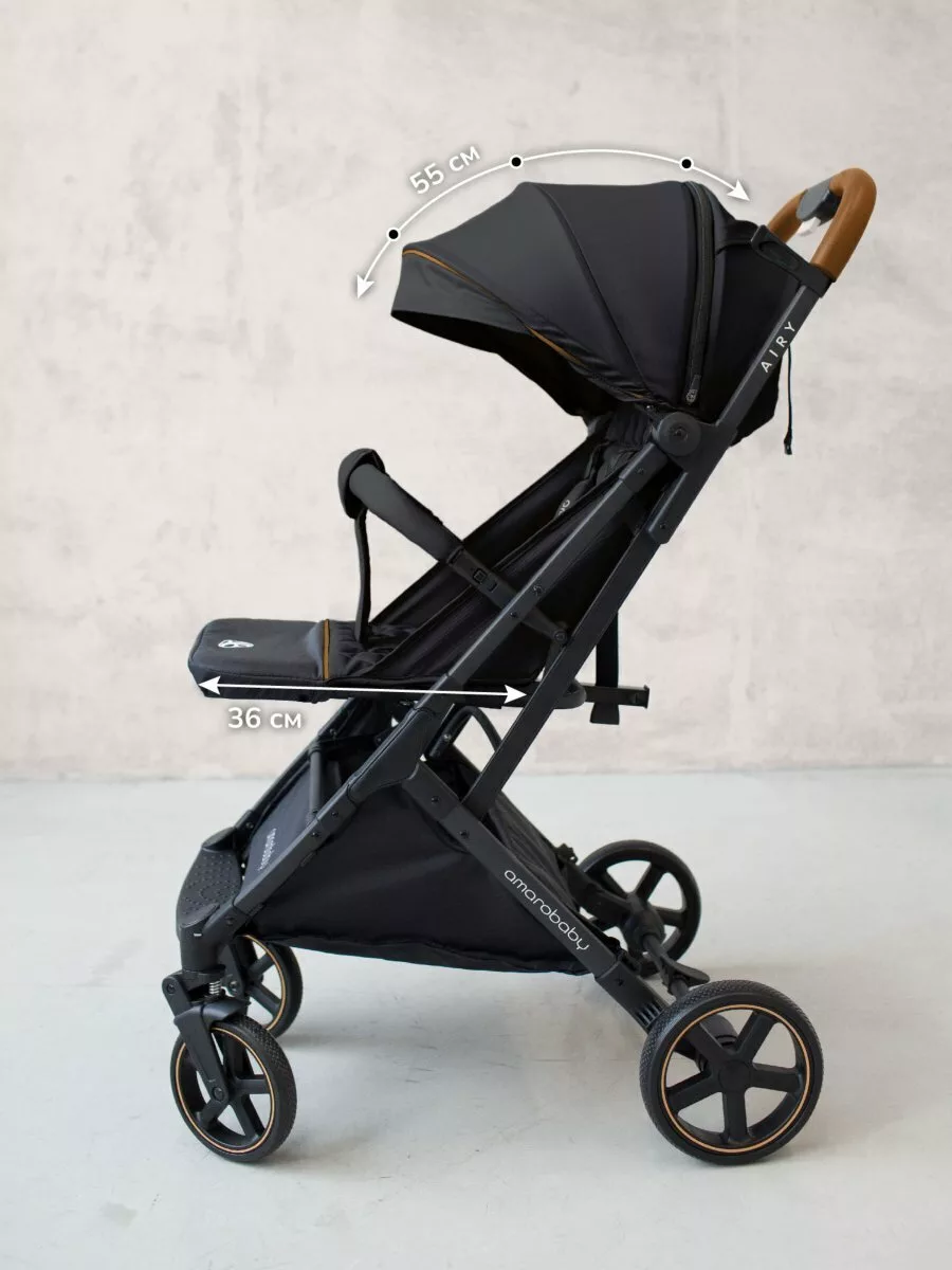 Прогулочная коляска, Airy, чёрный