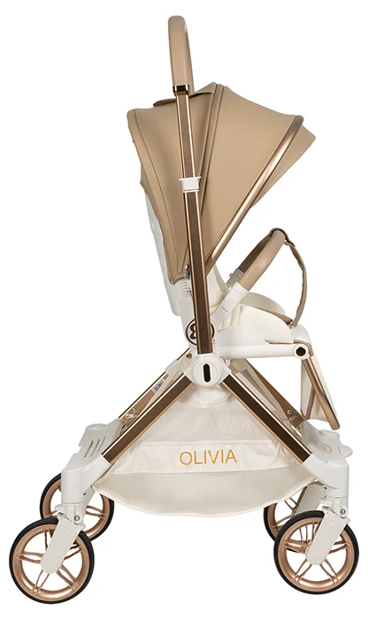 Коляска прогулочная детская Olivia, с перекидной ручкой бежевый