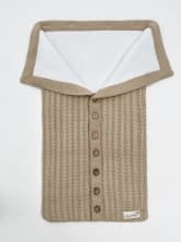 Конверт вязаный утепленный на выписку, 75 см.