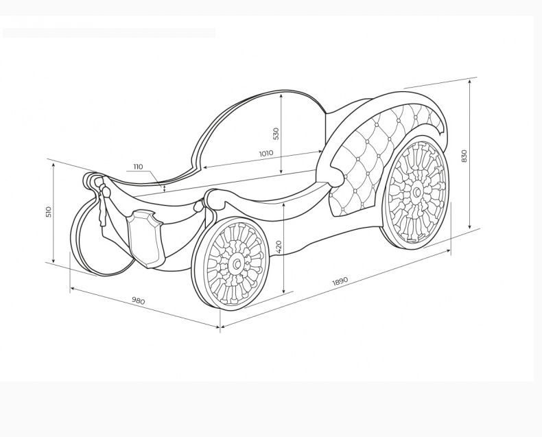 Кровать-карета Рапунцель