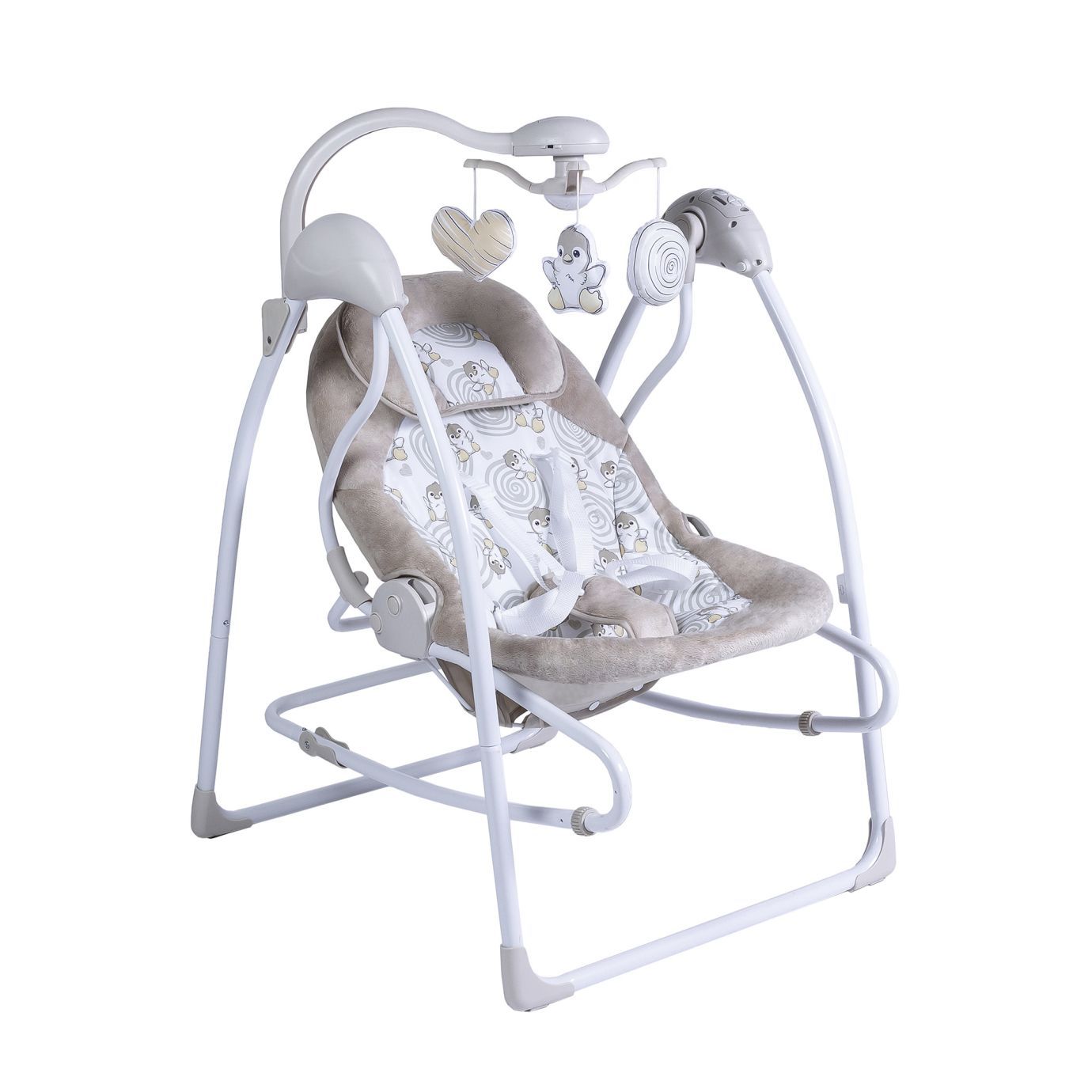 Электрокачели 2в1 Sweet Baby Pure Pinguino Crema