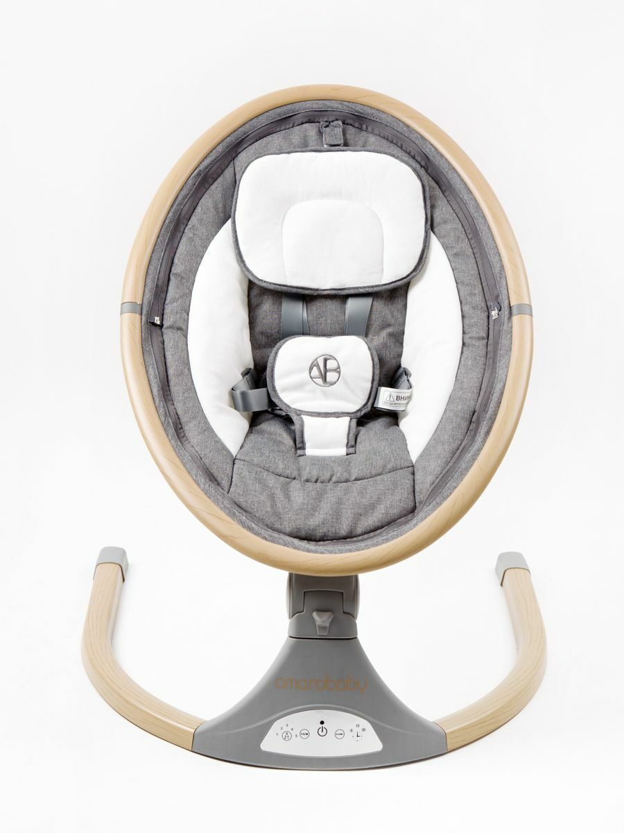 Электронные качели детские AMAROBABY ERGO SWING, серый