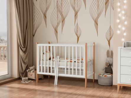 Кроватка Lunna Lika белый/бук