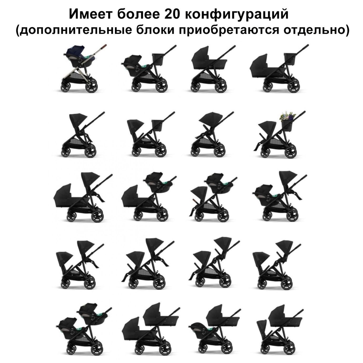 Коляска для погодок Cybex Gazelle S BLK 2024