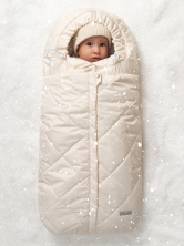 Конверт стеганый детский зимний Amarobaby HEAT, молочный 85 размер