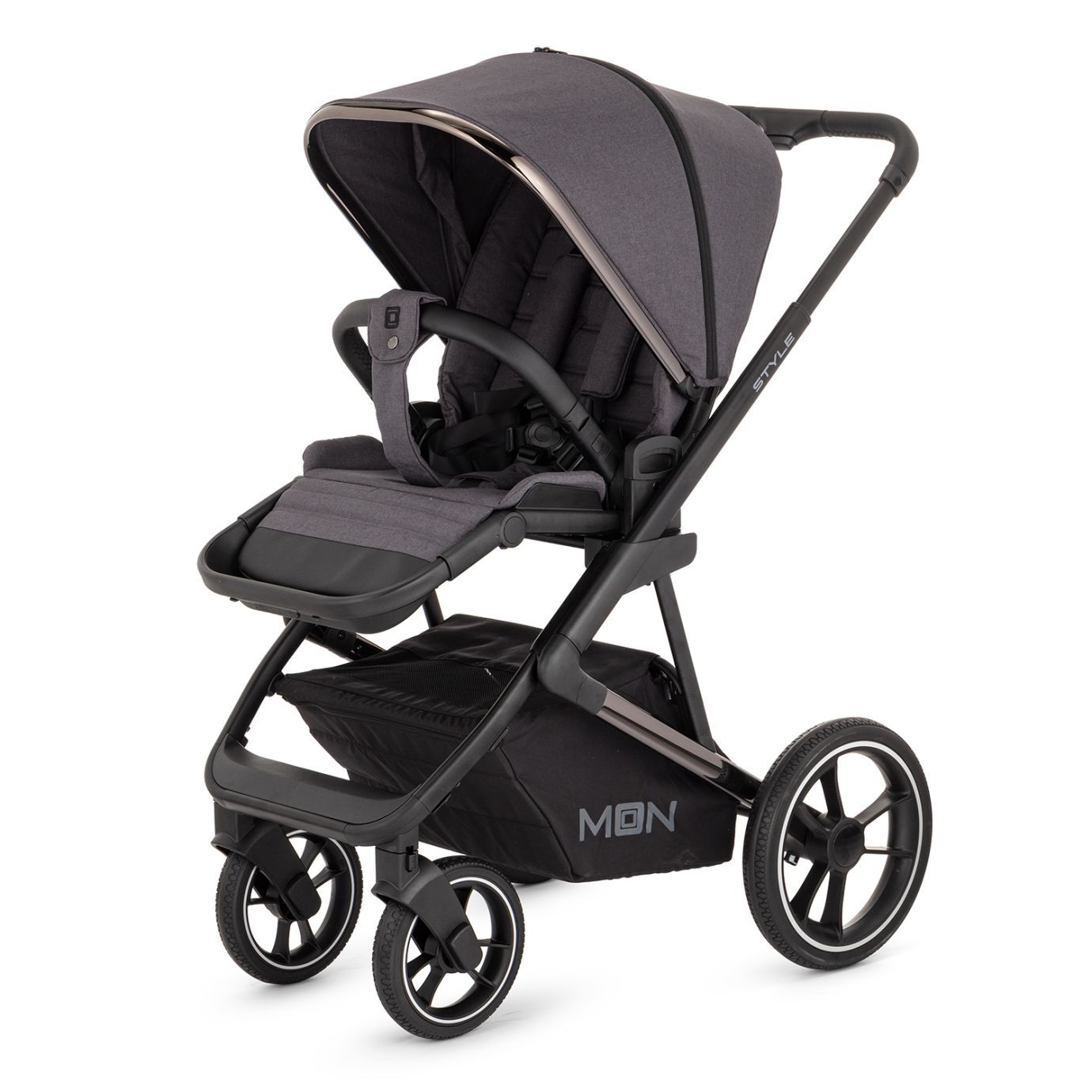 Коляска Moon Style Kombi 2 в 1 Black/Chrome-Anthrazit 2023