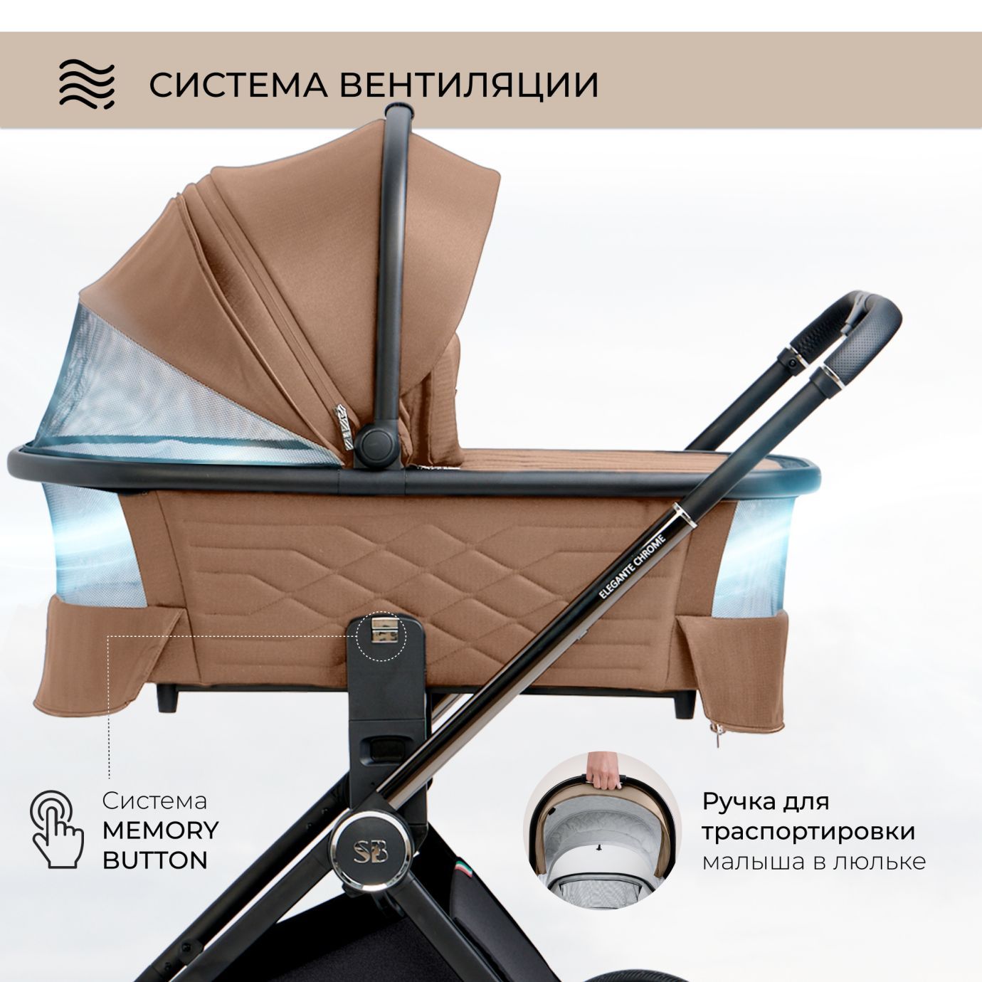 Коляска Elegante Chrome