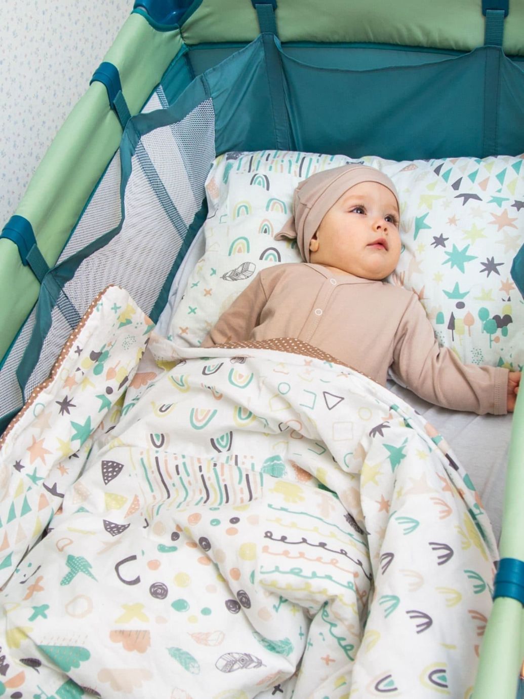 Манеж-кровать MULTIFORM (Dream Fox) прямоугольный, оливковый