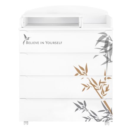 Комод Indigo Green Line 800/4 с пеленальным столиком бамбук