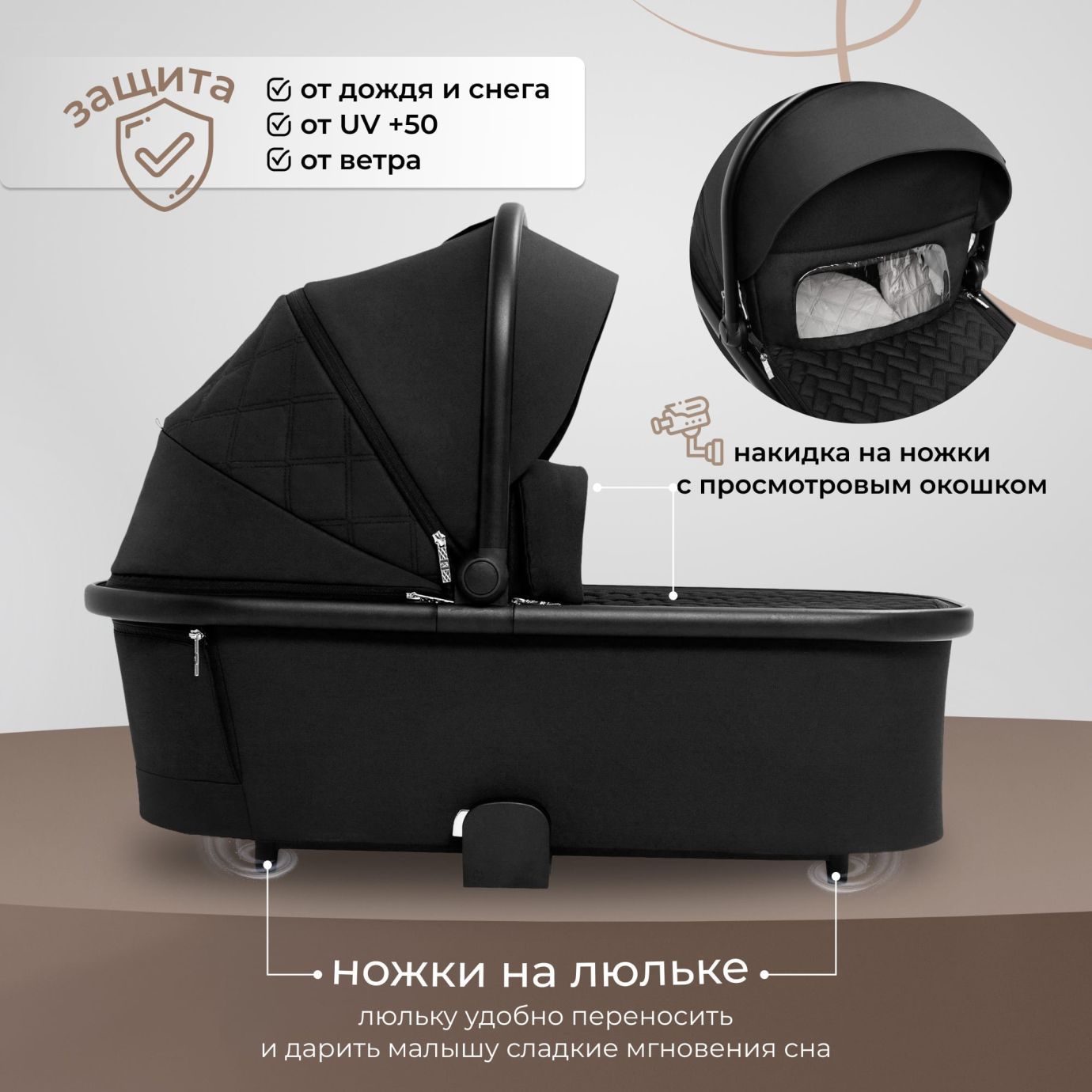 Коляска Sweet Baby Porto Black
