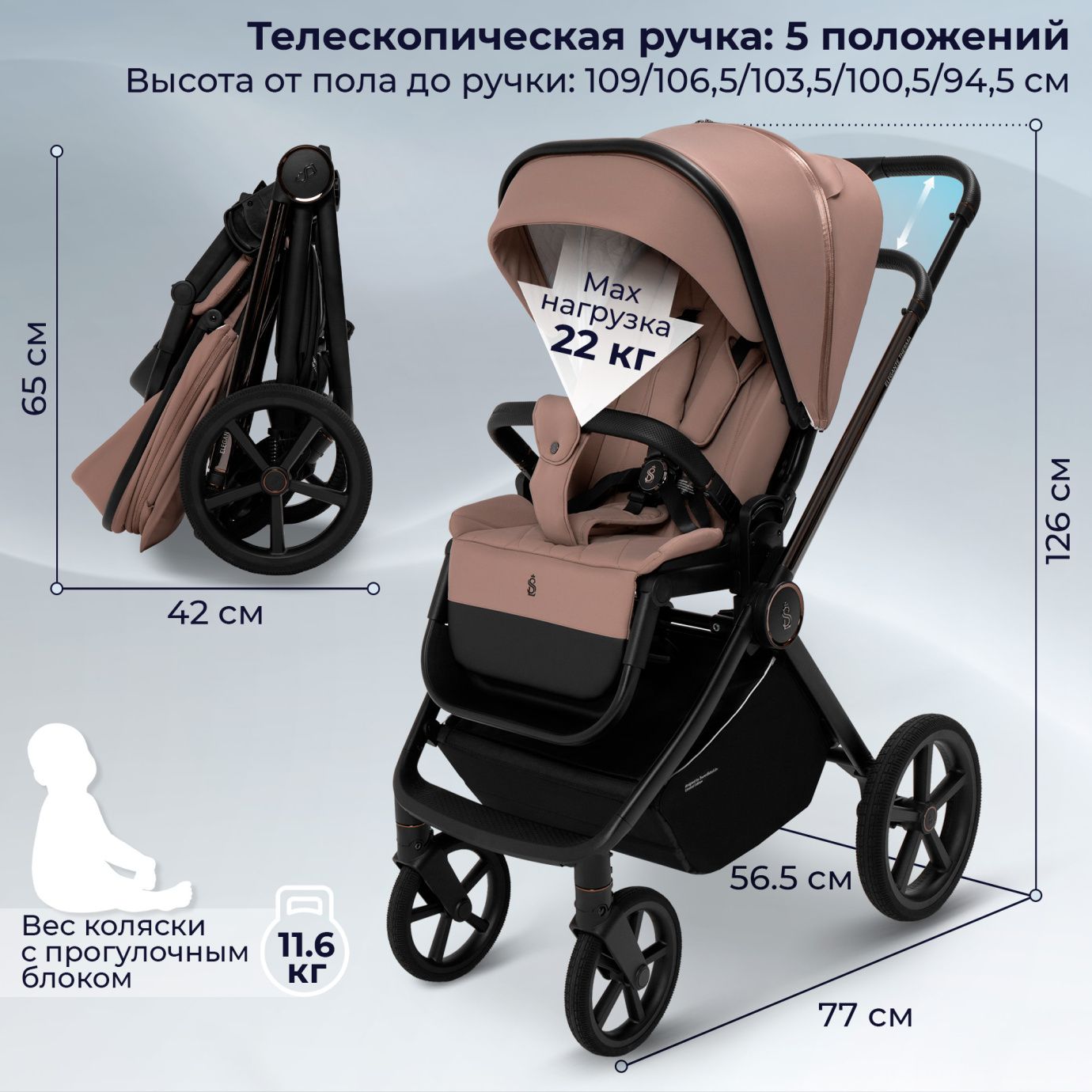 Коляска 2в1 SBL Elegante Therma