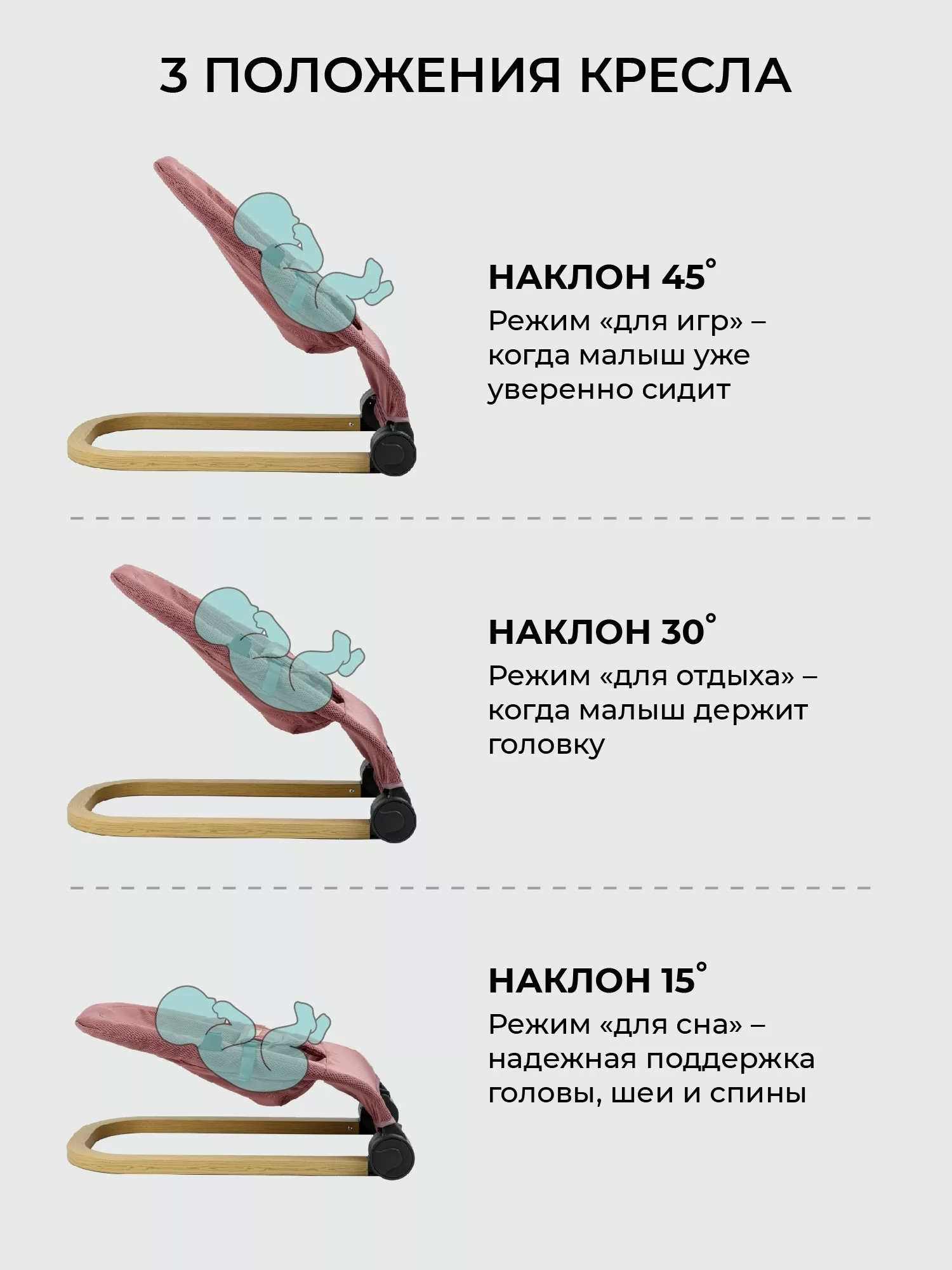 Детский шезлонг Baby relax