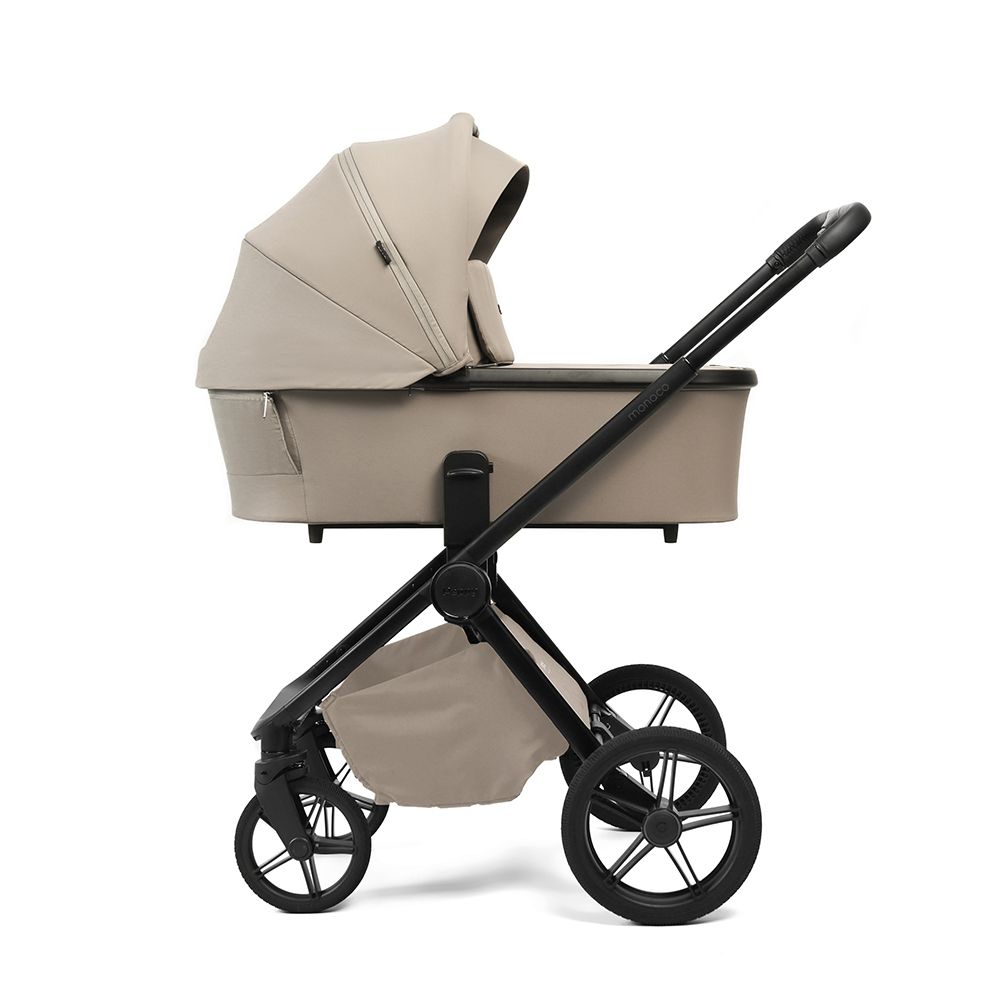 Коляска 2в1 Peppy Monaco Plus Sandstone (рама черная)