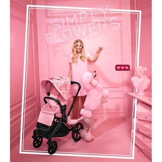 Детская коляска Cybex PRIAM III FE Simply Flowers Pink 2 в 1
