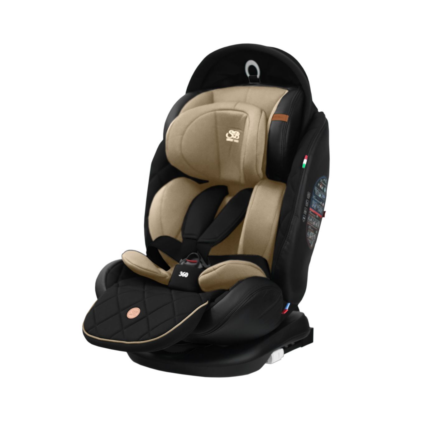 Автокресло поворотное группа 0123 (0-36) Suburban 360 Isofix Brown