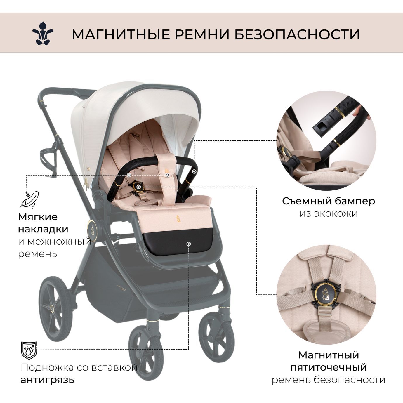 Коляска SBL Elegante GL Beige