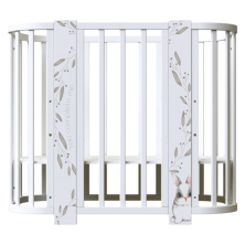 Кровать детская Indigo Baby Line 5 в 1 с поперечным маятником зайка