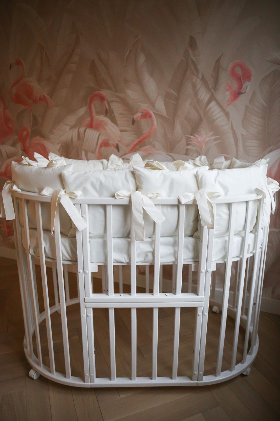 Комплект 17 предметов ""Classico" молочный сатин / кружево"