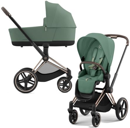 Cybex Priam IV коляска 2 в 1 green рама gold