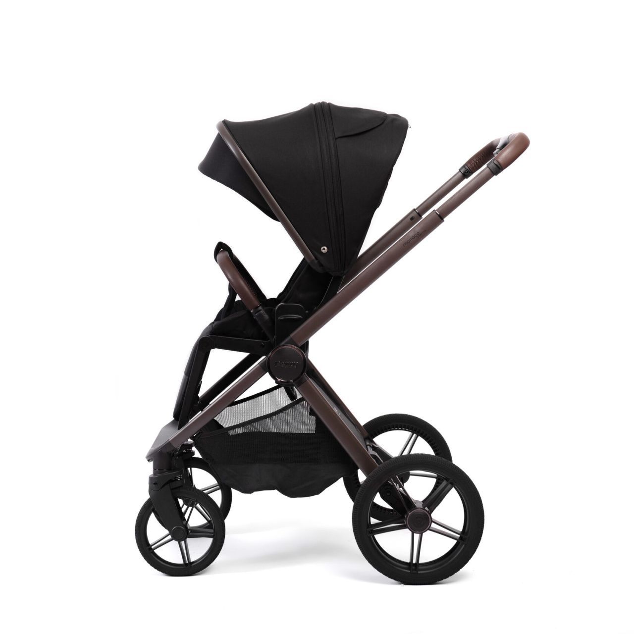 Коляска 2в1 Peppy Monaco Thermo Black (рама серо-коричневая)