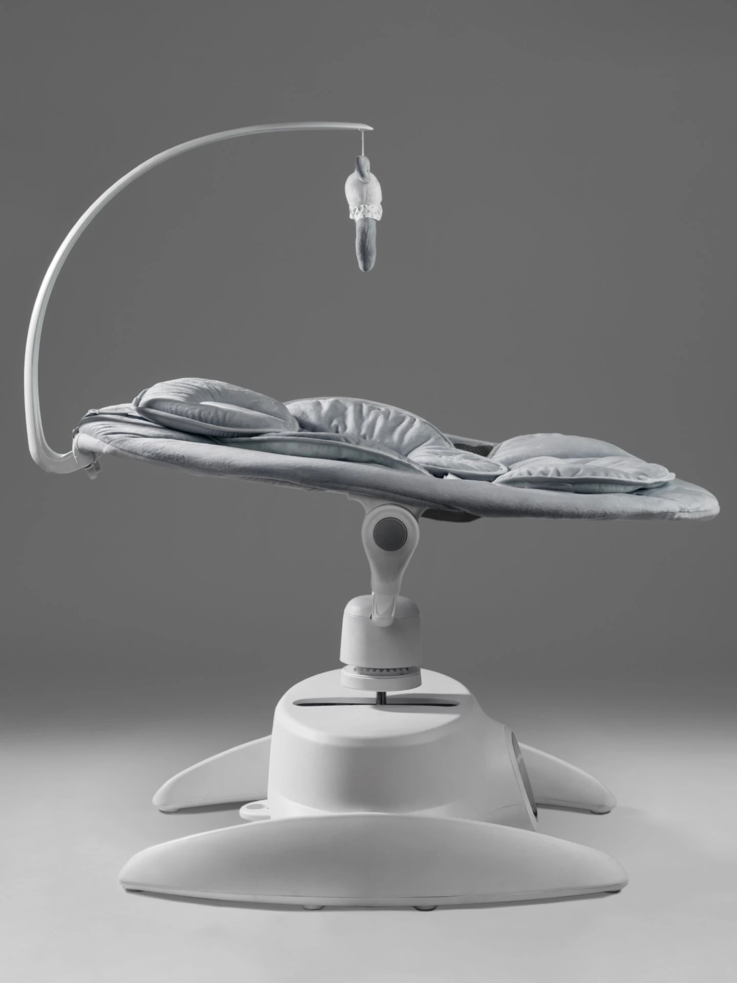 Качели электронные детские Smart swing, серый