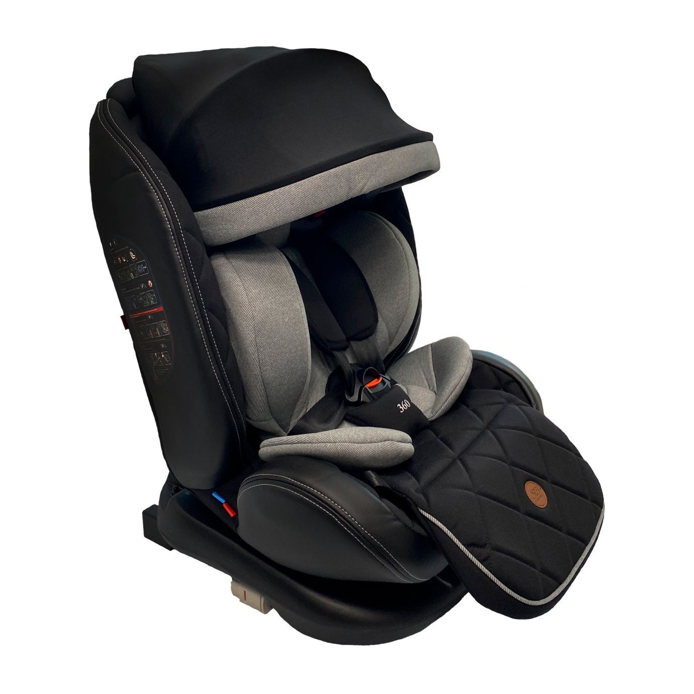 Автокресло поворотное группа 0123 (0-36) Suburban 360 Isofix Gray