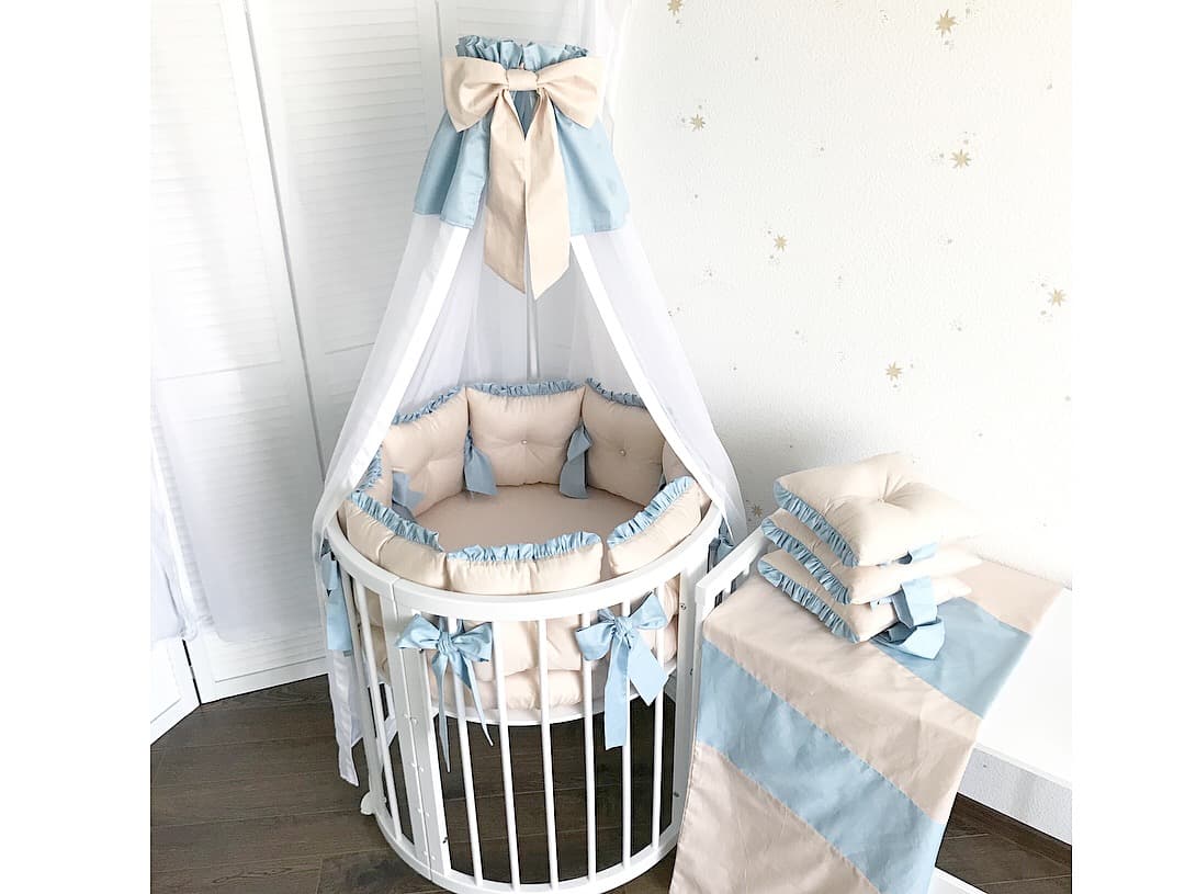 Комплект в кроватку дизайнерский с жемчугом