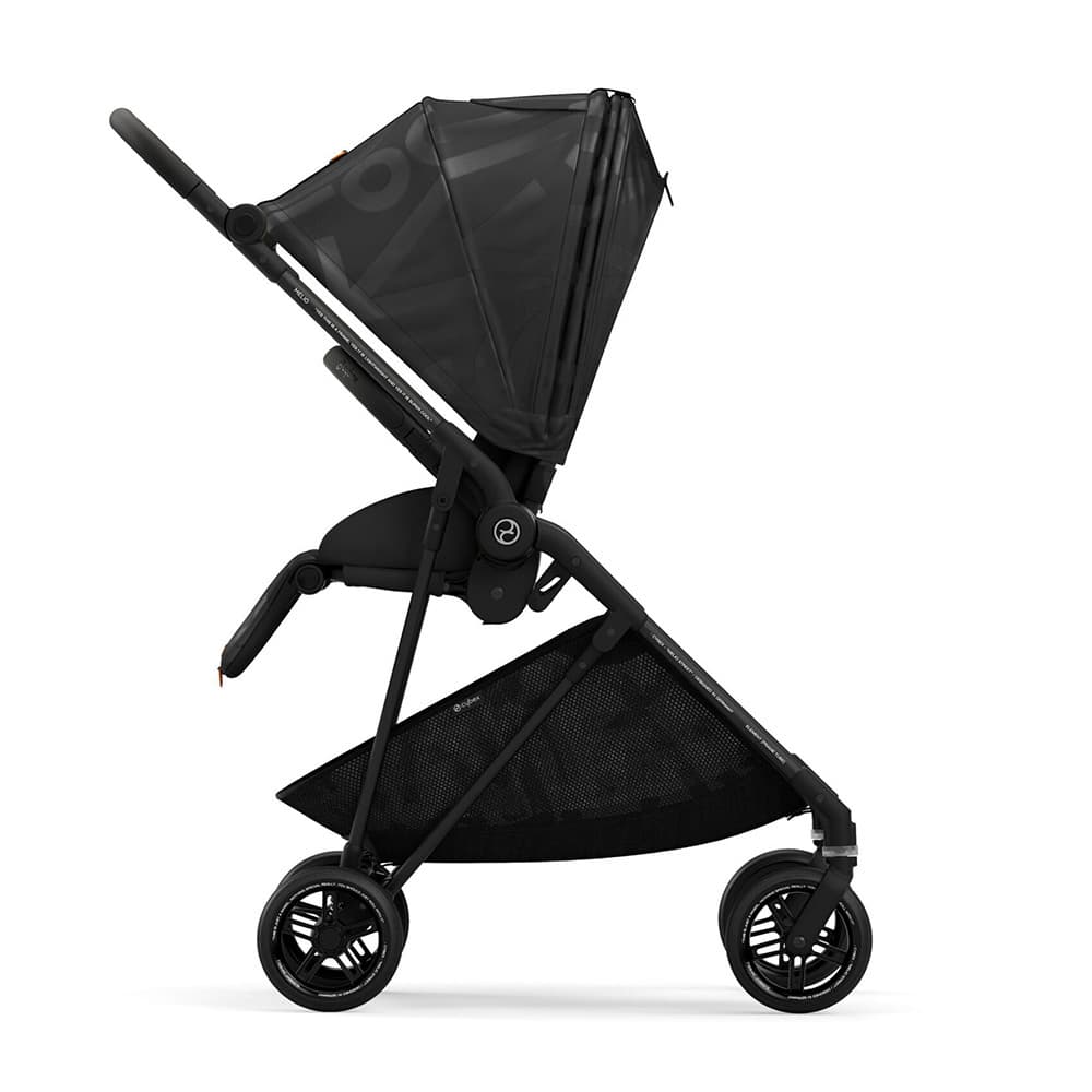 Прогулочная коляска Melio Street Real Black с дождевиком