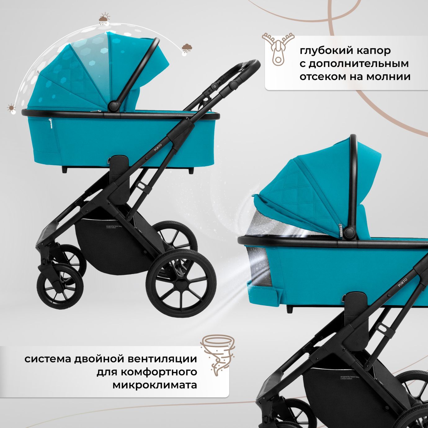 Коляска Sweet Baby Porto Green