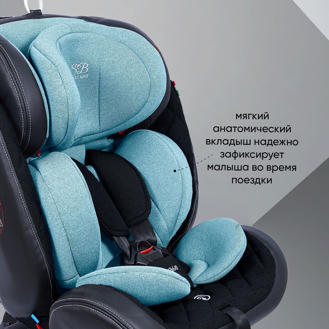 Автокресло поворотное группа 0123 (0-36) Ranger 360 Isofix Black/Blue