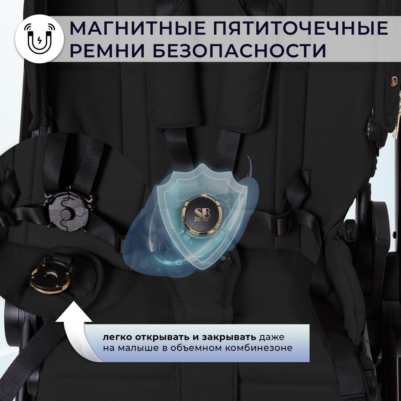 Коляска Sweet Baby Stella Plus Neo Black