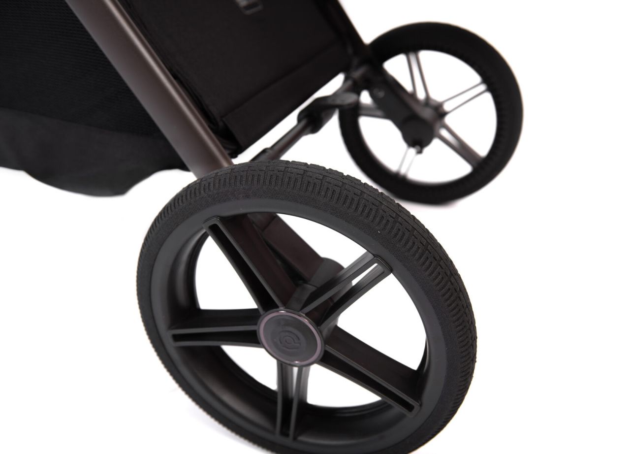 Коляска 2в1 Peppy Monaco Thermo Black (рама серо-коричневая)