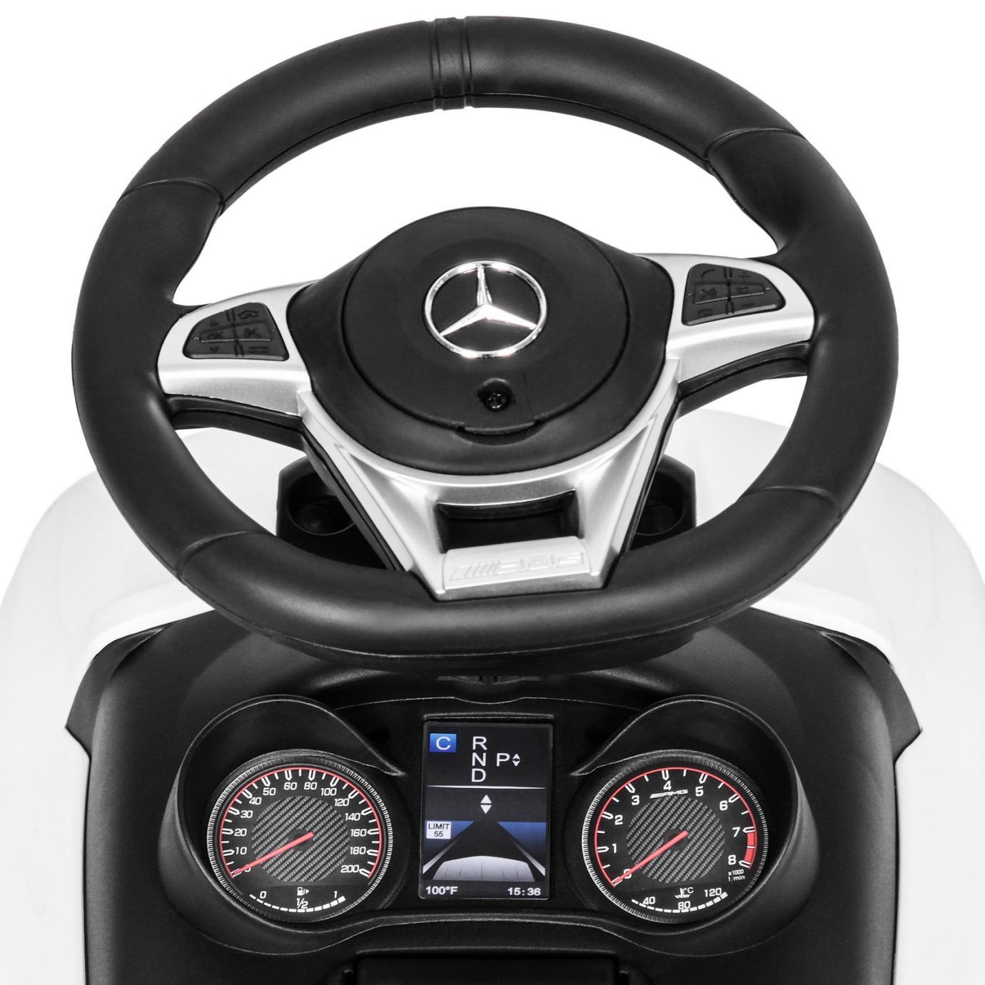 Каталка Mercedes-Benz AMG C63 с ручкой White
