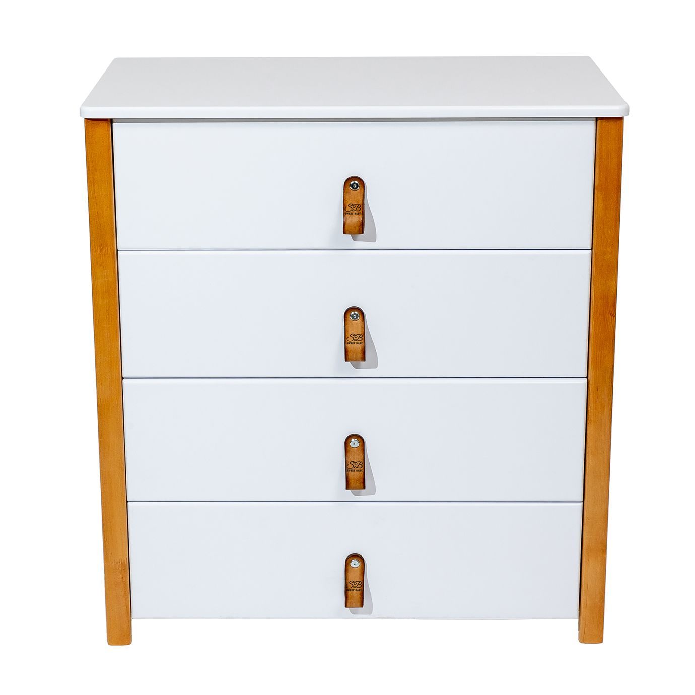 Пеленальный комод Massimo Белый/Натуральный