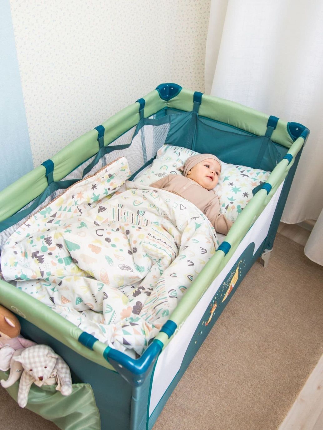 Манеж-кровать MULTIFORM (Dream Fox) прямоугольный, оливковый