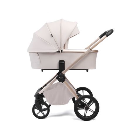 Коляска 2в1 Peppy Monaco Plus Beige (рама беж, шлифованный алюминий)