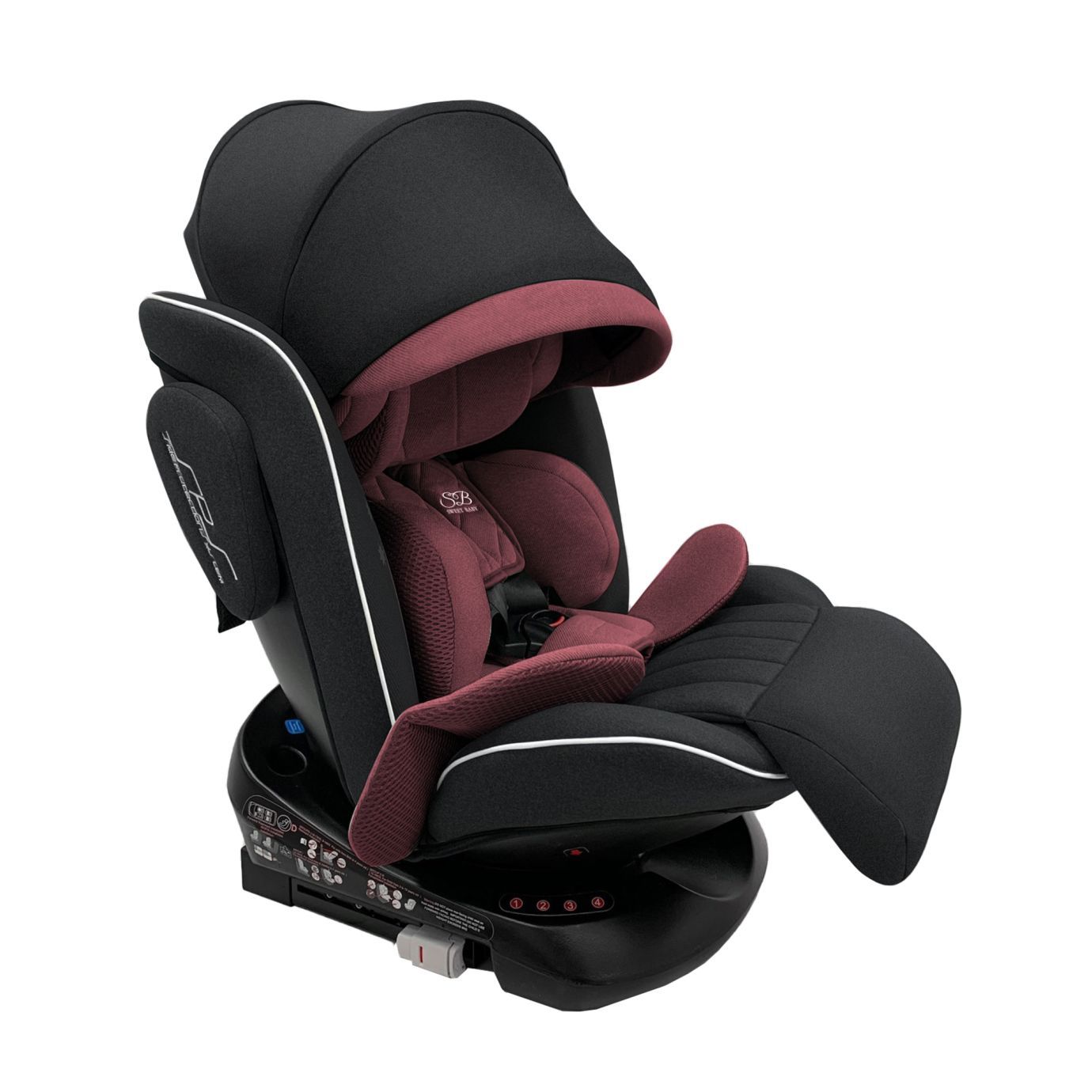Автокресло группа 0123 (0-36) Fortuna 360 SPS Isofix Wine/Black