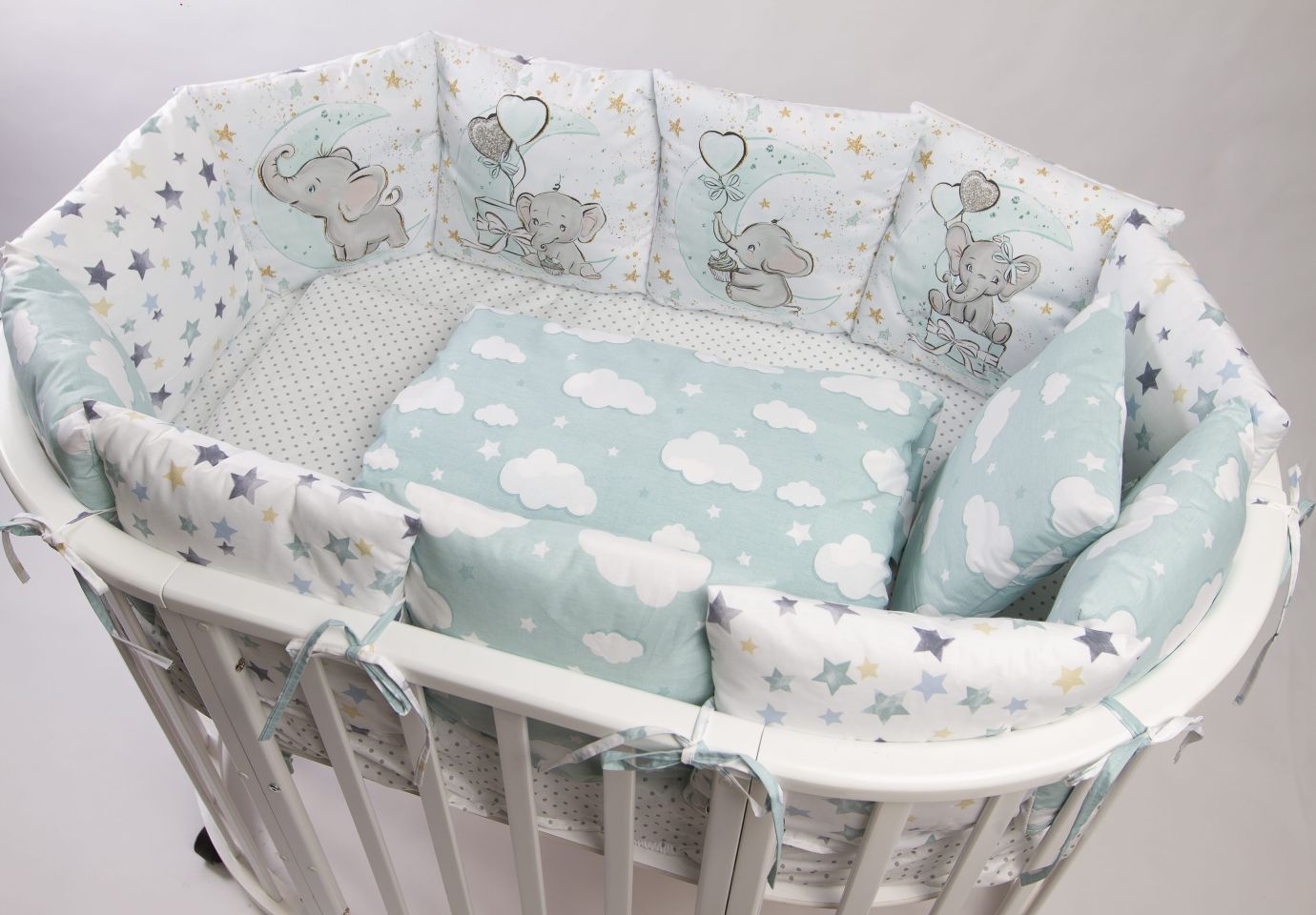 Комплект 17 предметов "слоник мятный"