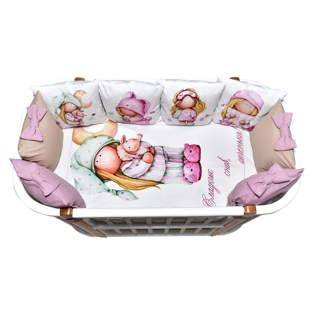 Комплект в кроватку 6 предметов миланья